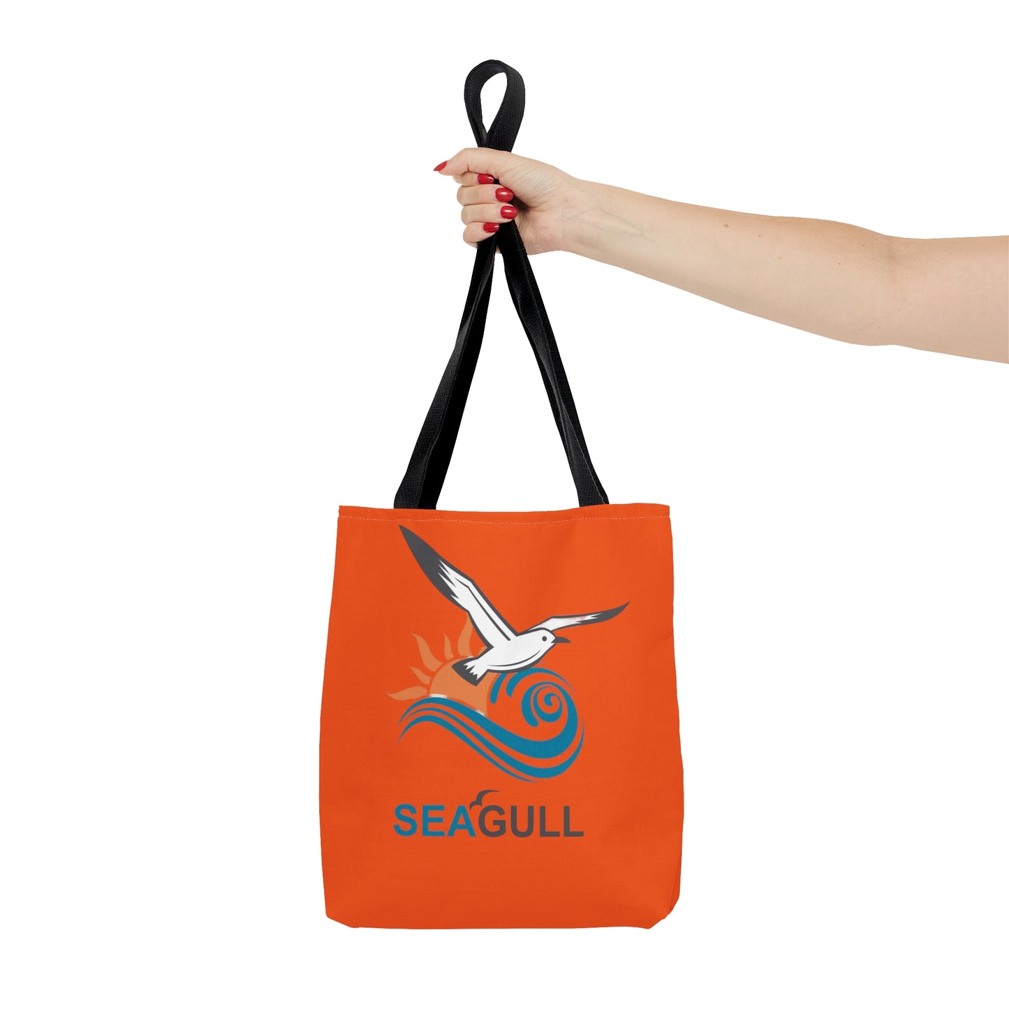 Orange Seagull Tote Bag