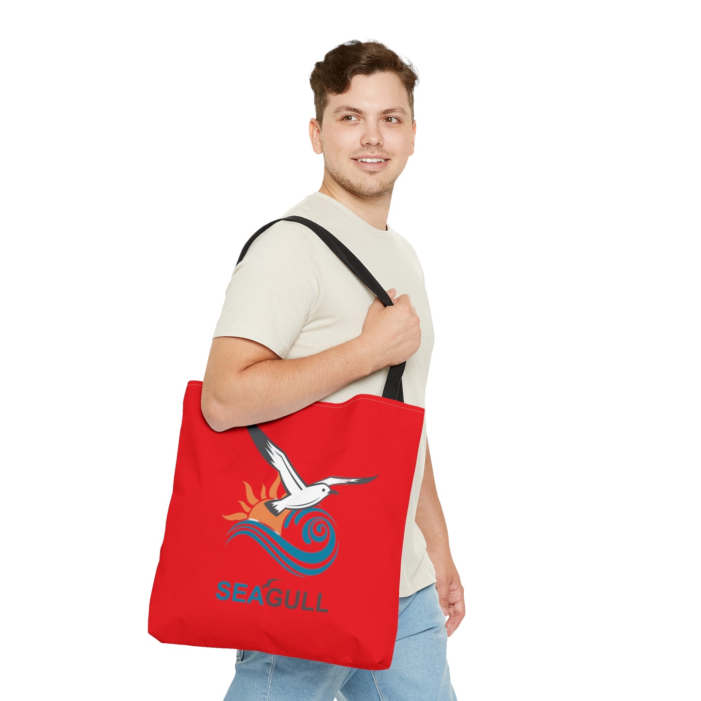 Red Seagull Tote Bag