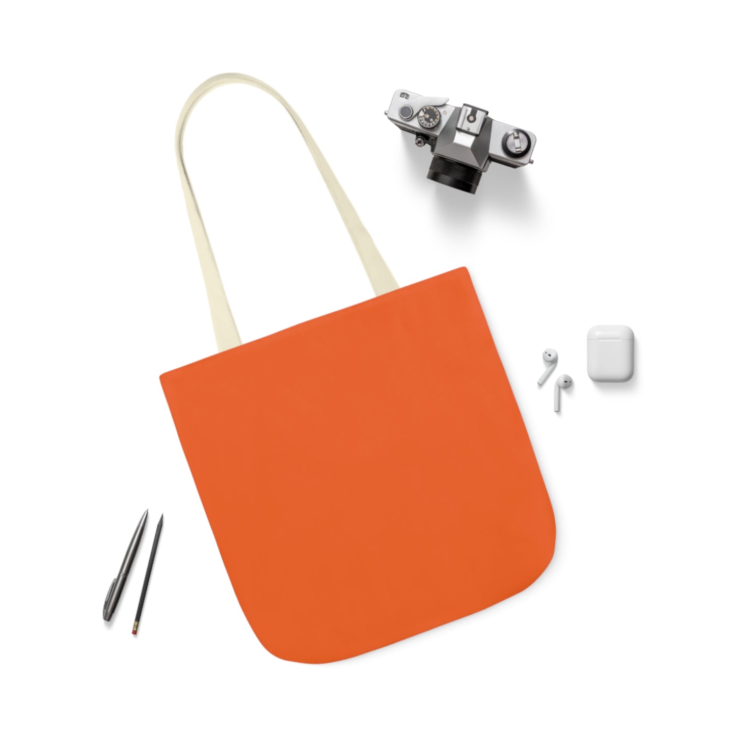 Orange Canvas Tote Bag