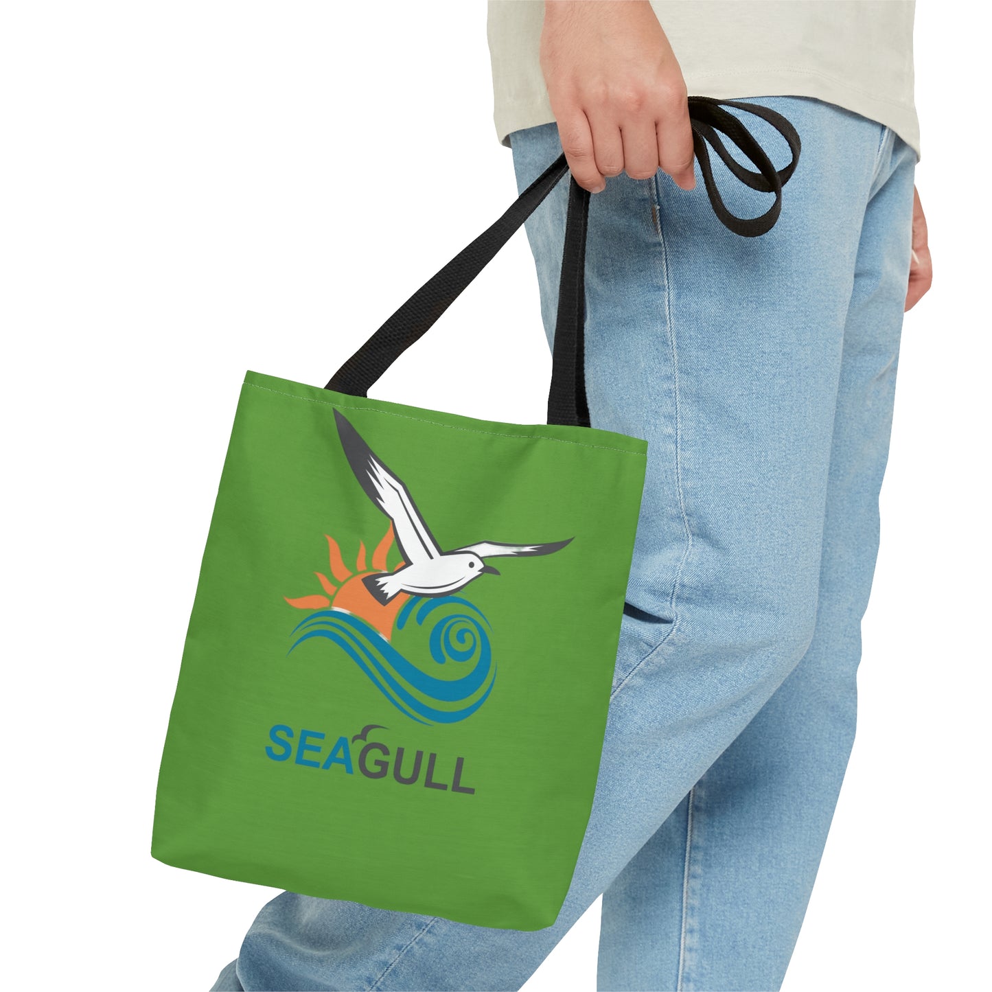 Green Seagull Tote Bag