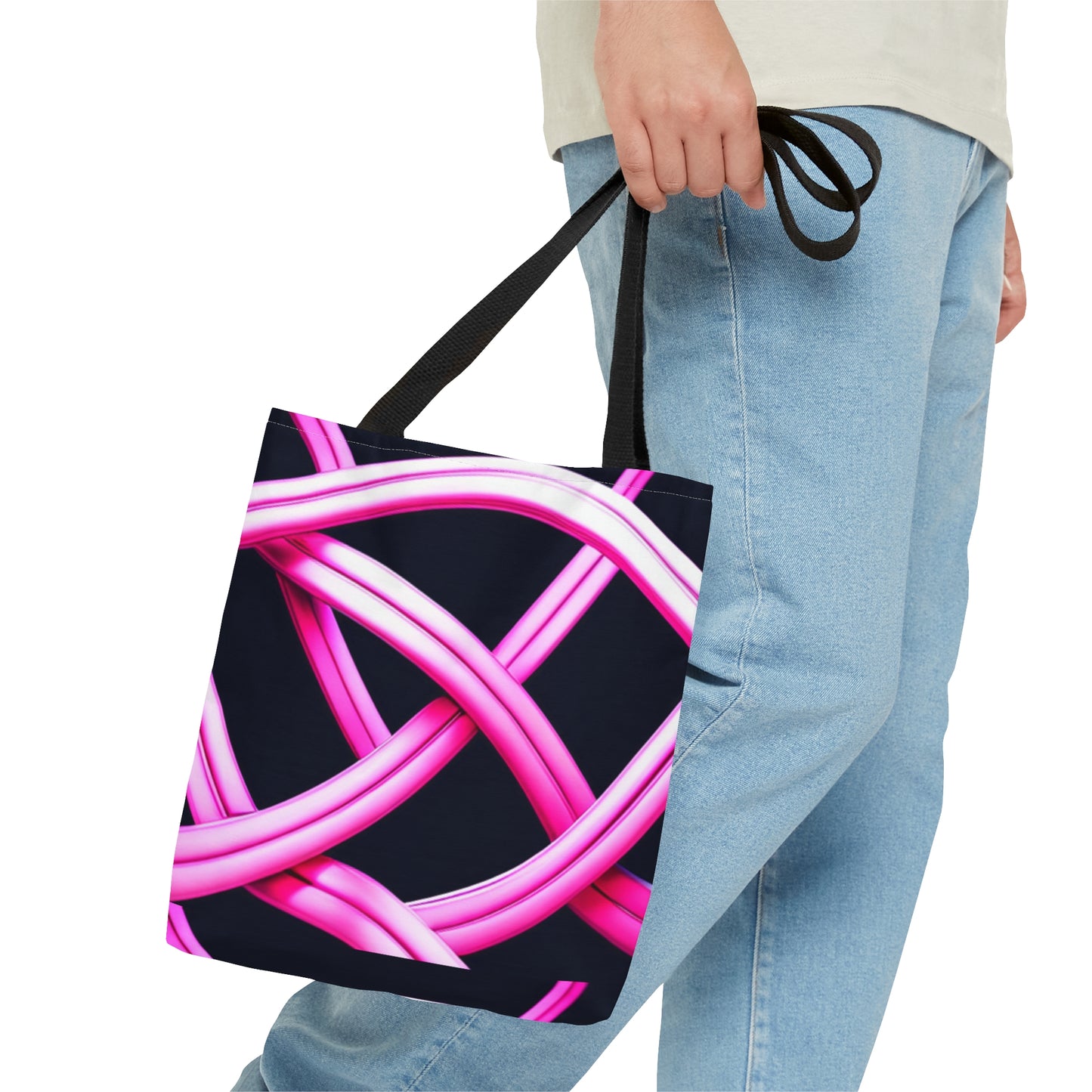 Pink Chain Tote Bag