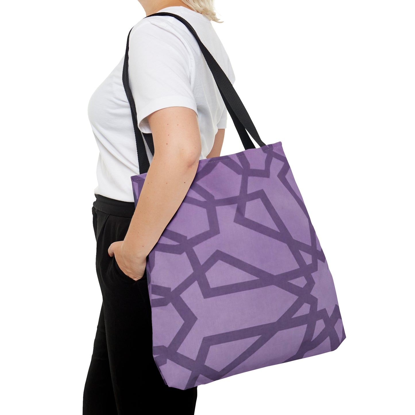 Purple Tote Bag (Geometric Patterns)