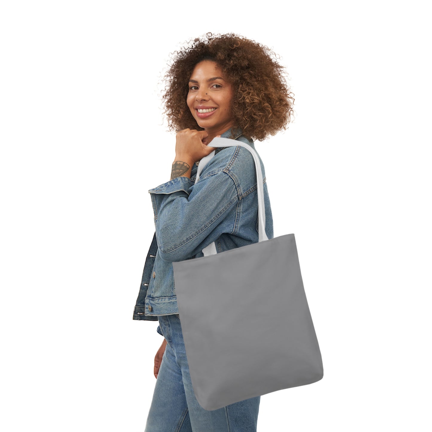 Grey Canvas Tote Bag