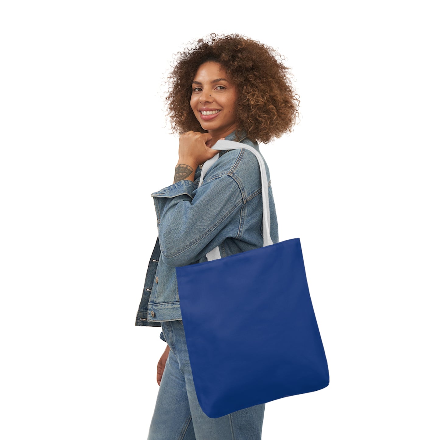 Dark Blue Canvas Tote Bag