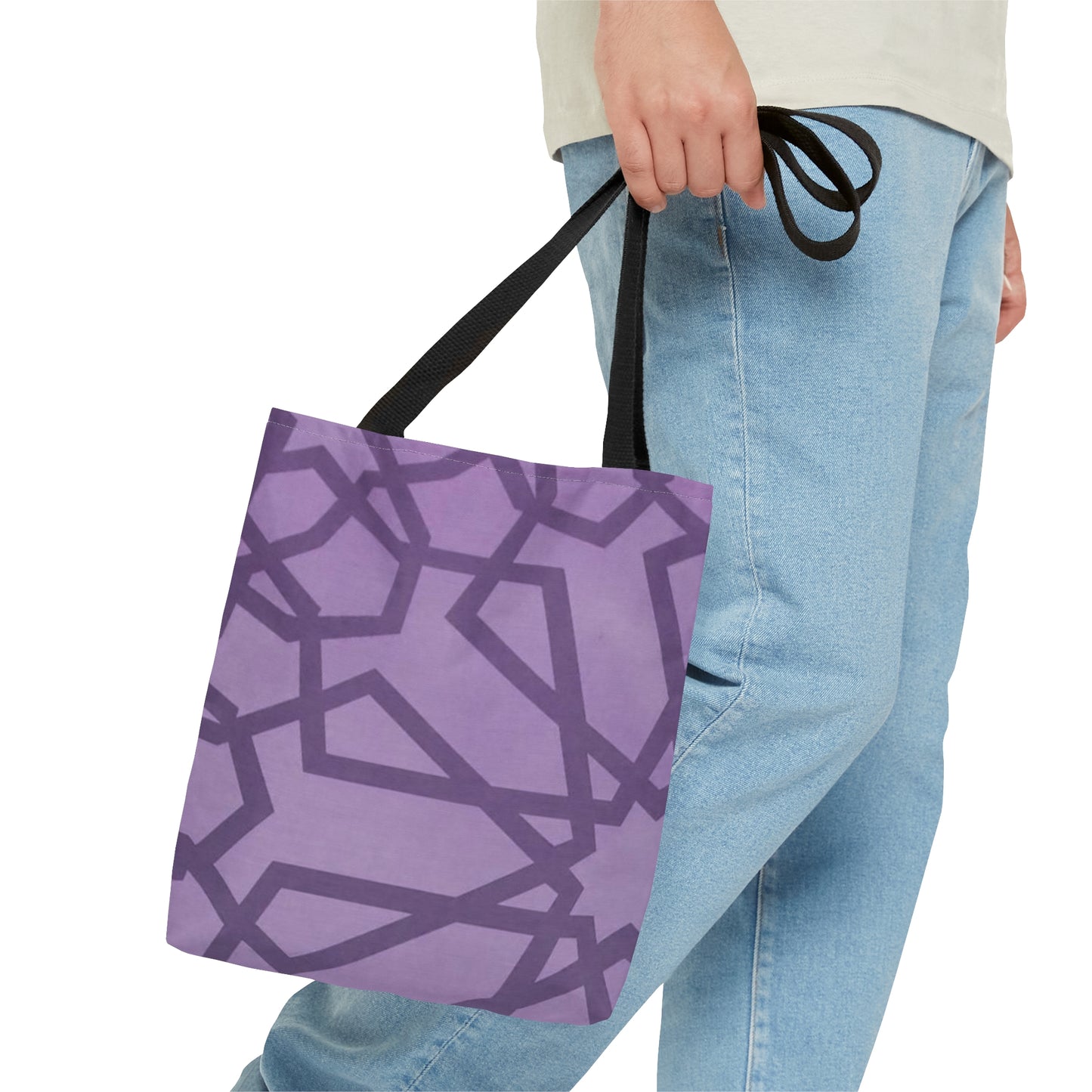 Purple Tote Bag (Geometric Patterns)