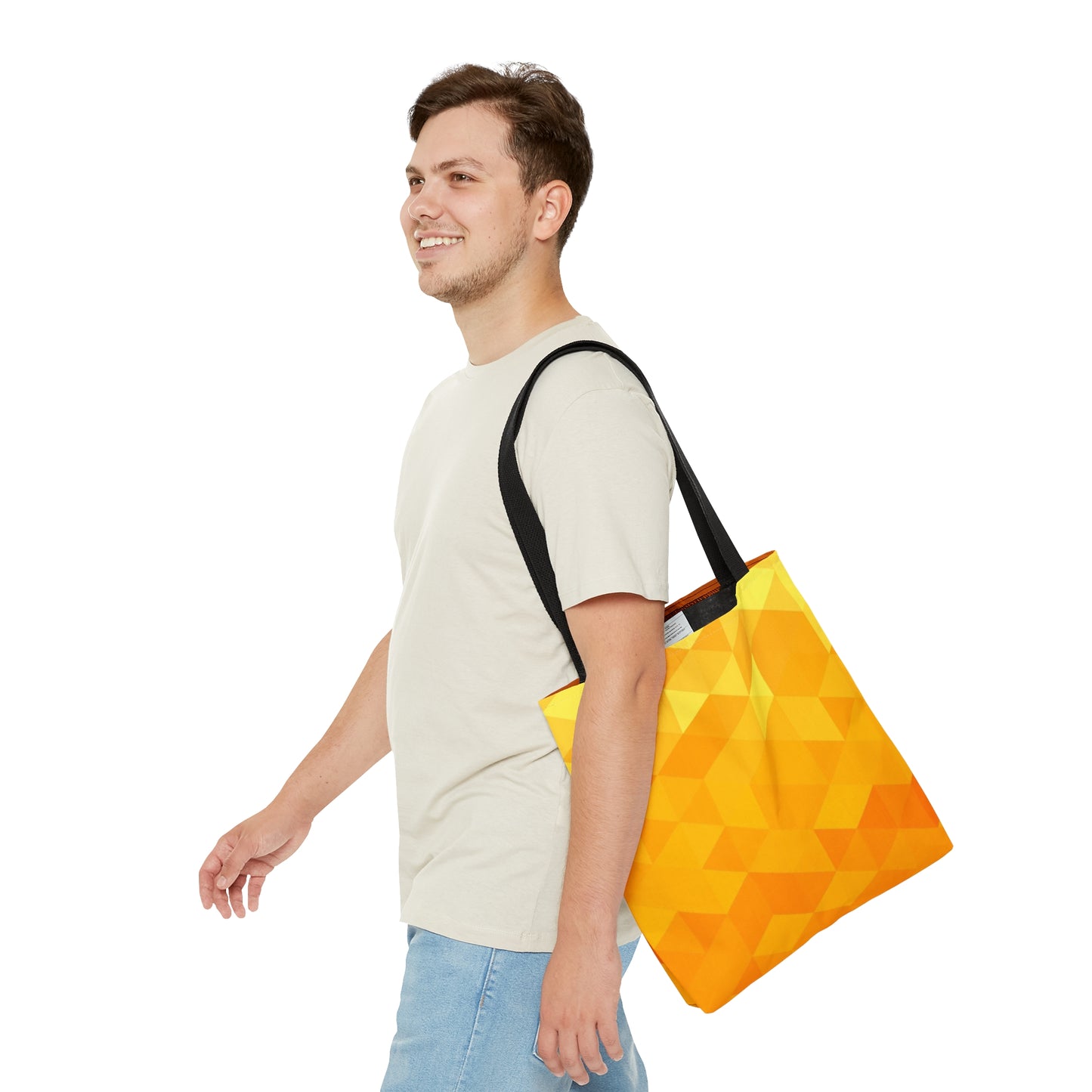 Yellow Tote Bag (Geometric Patterns)