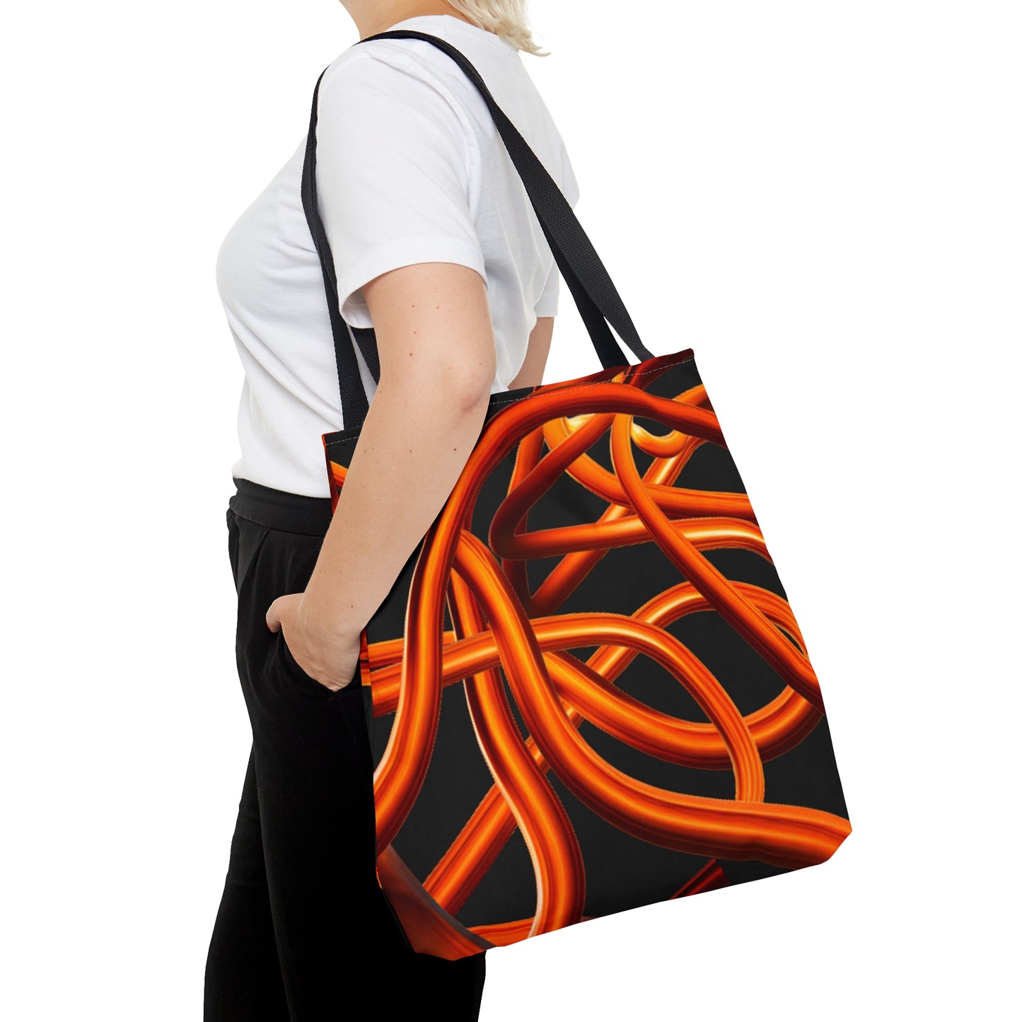 Orange Chain Tote Bag