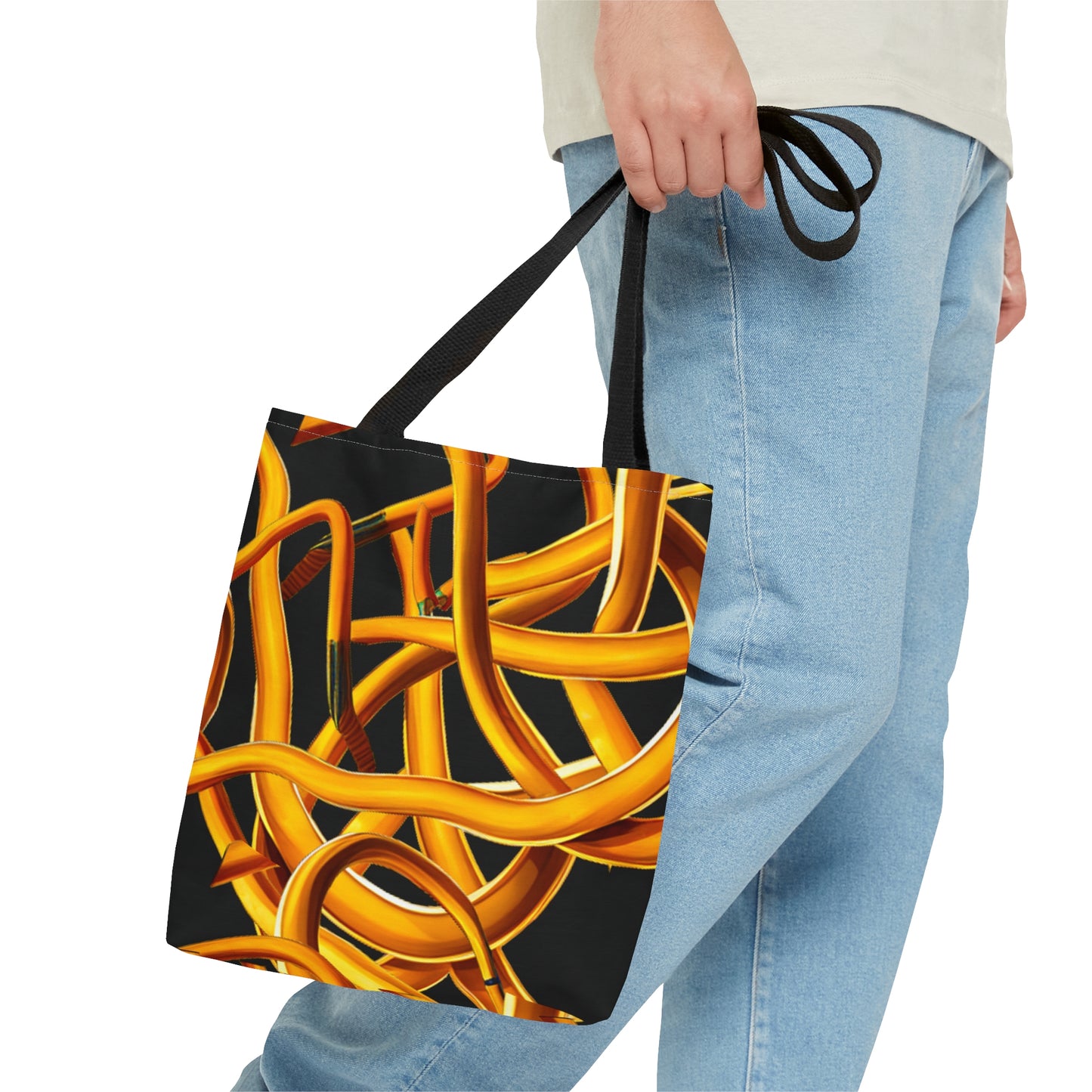 Yellow Chain Tote Bag