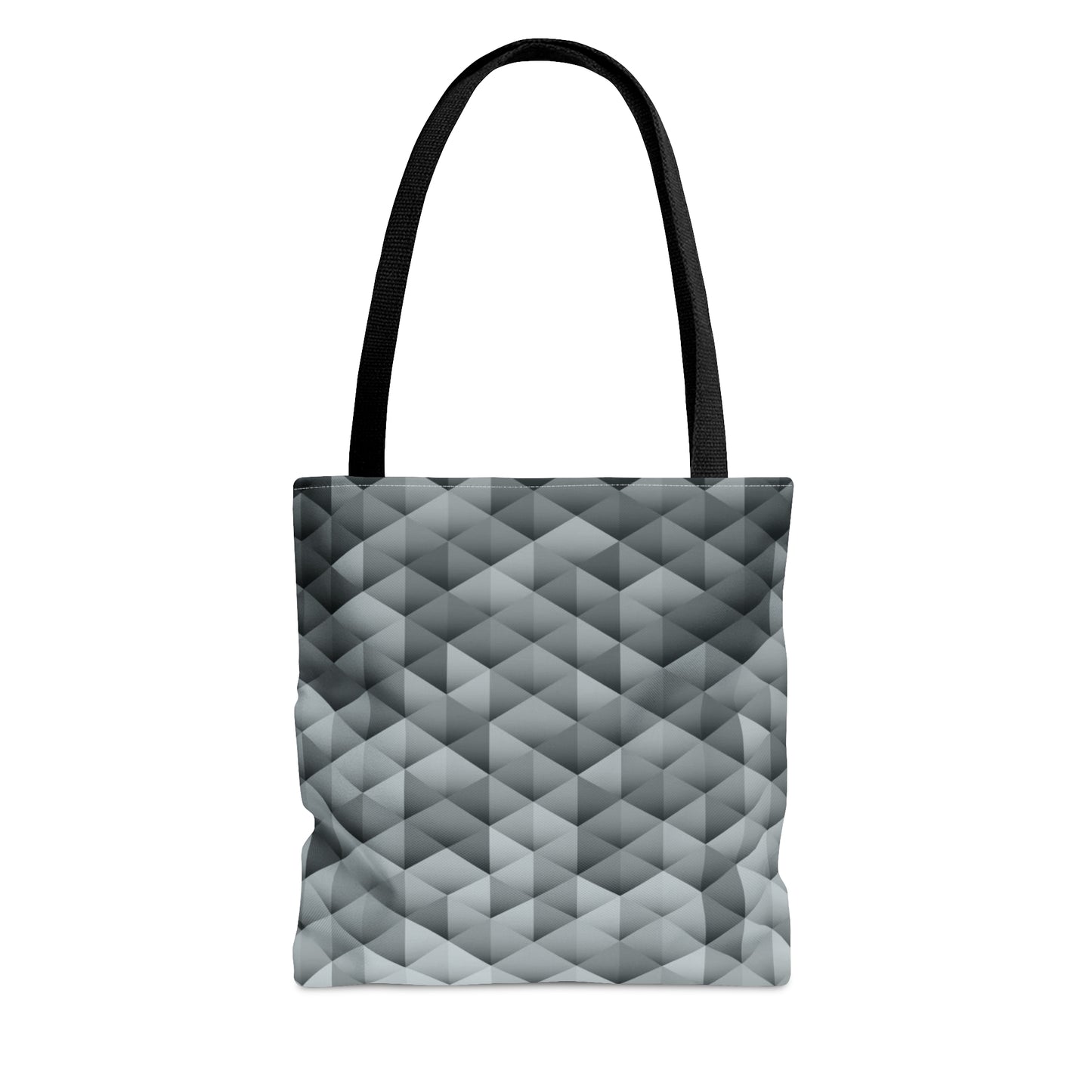 Grey Tote Bag (Geometric Patterns)