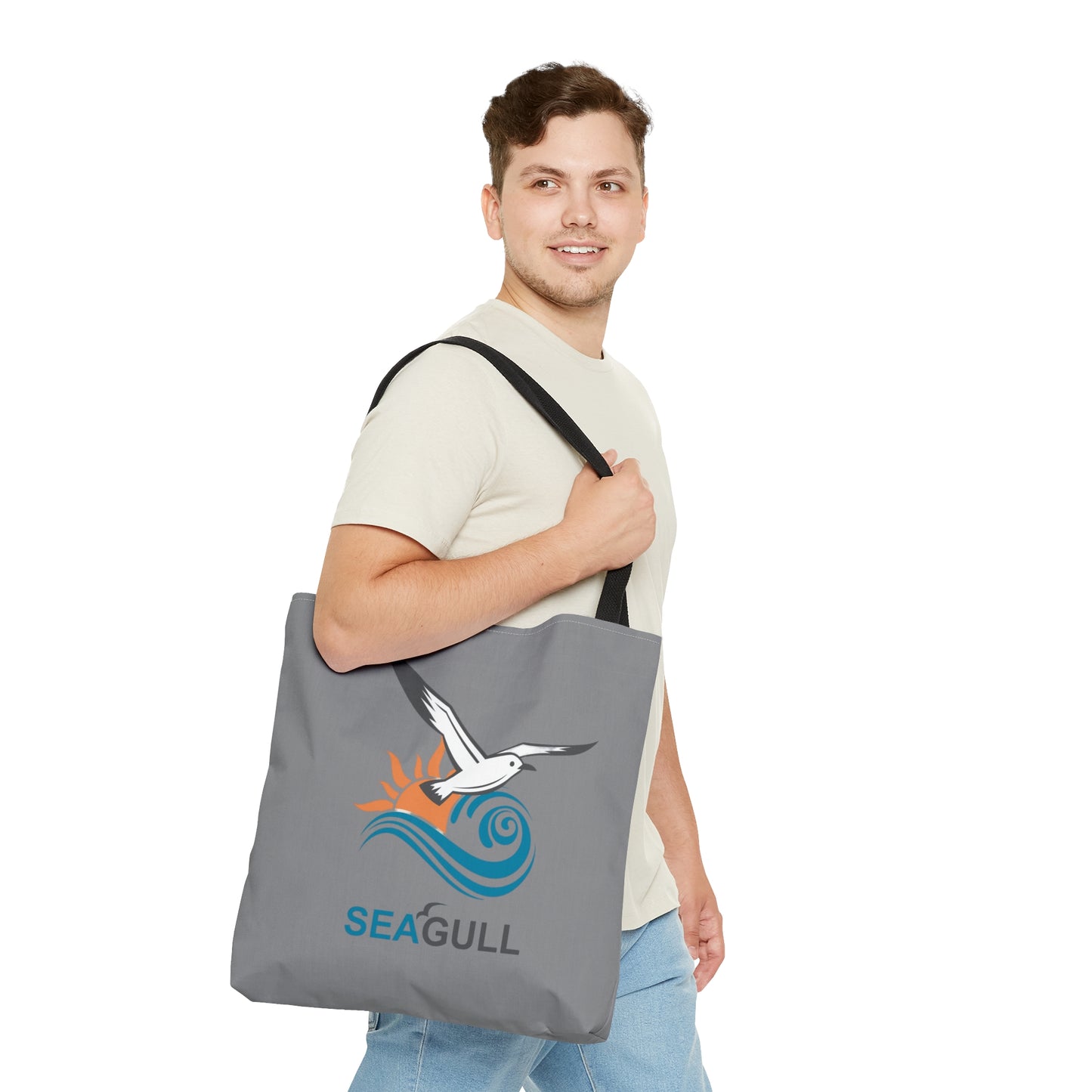 Grey Seagull Tote Bag