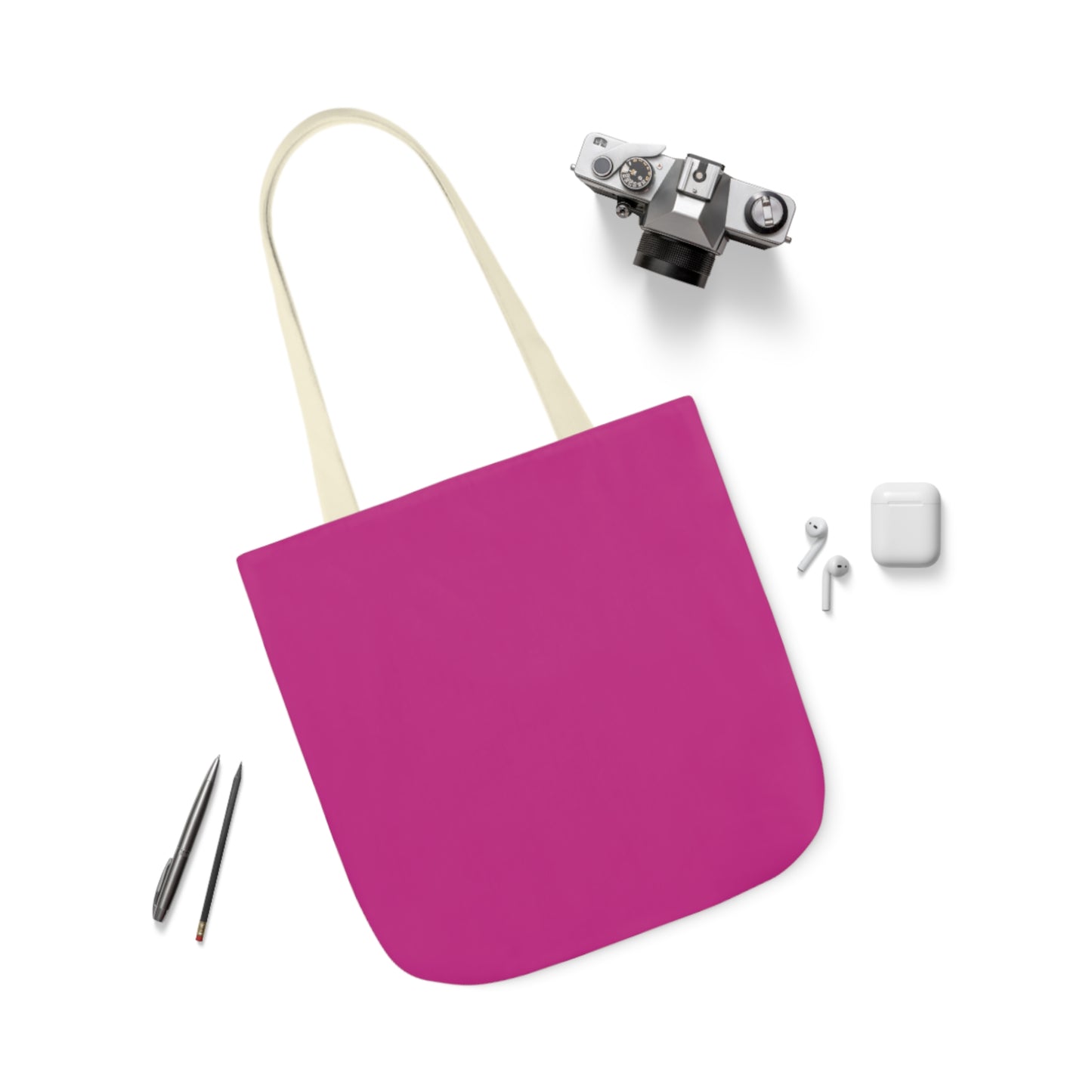 Pink Canvas Tote Bag